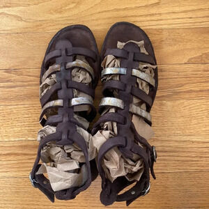 Officine Creative sz EU 35.5 or US 5.5 Handmade in Italy metallic and dark brown